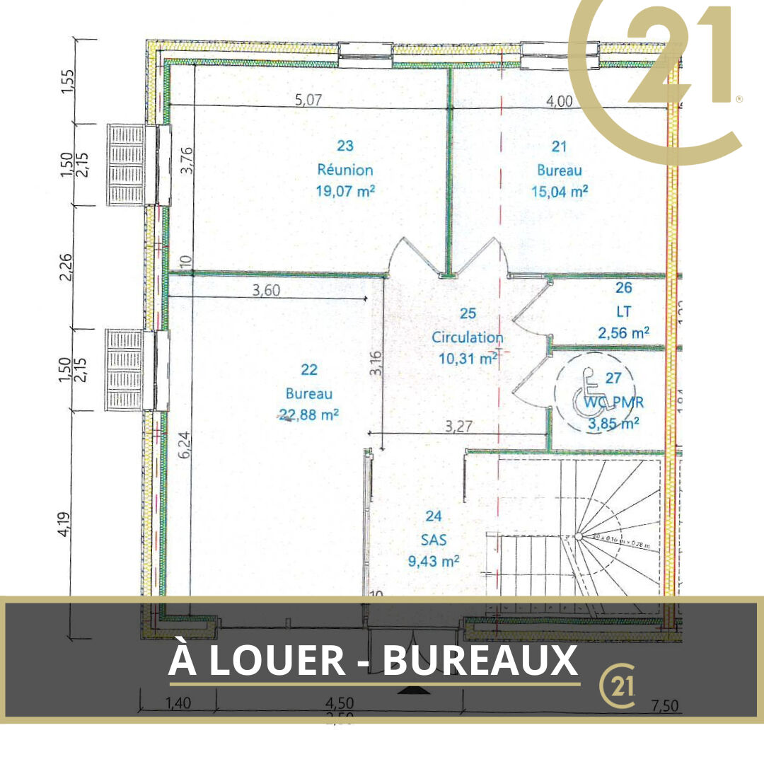 Villers-Bocage – A LOUER -Bureaux neufs et aménagés – environ 78 m² (+étage possible)