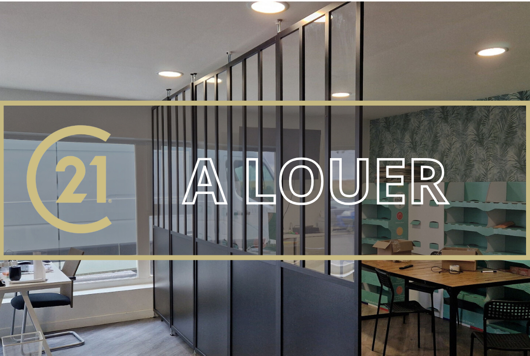 Sud Ouest de Caen – A LOUER – 1050 euros HT loyer/mois – environ 130 m² de bureaux avec garage